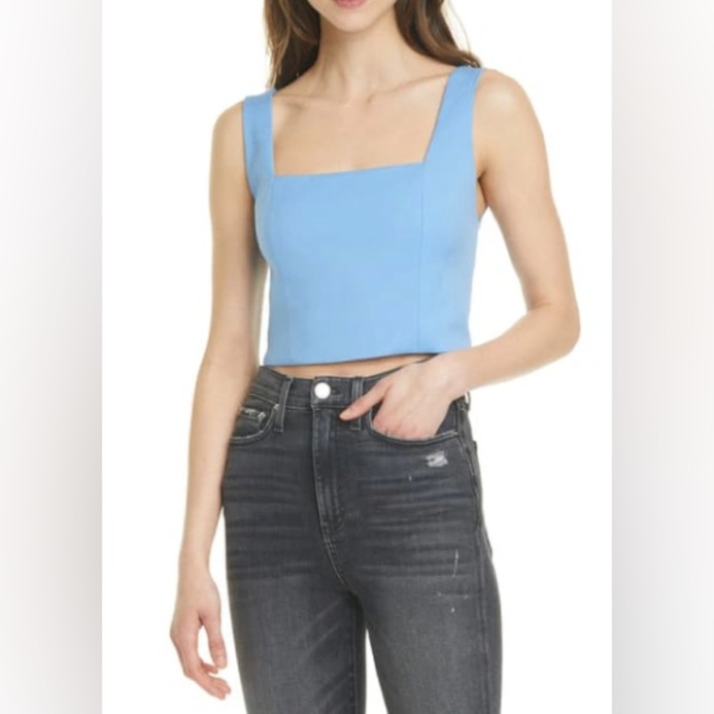 NWT Alice + Olivia Square Neck Crop Top